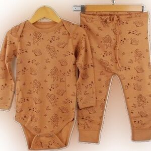 New two piece baby merino wool base layer 6-12 months